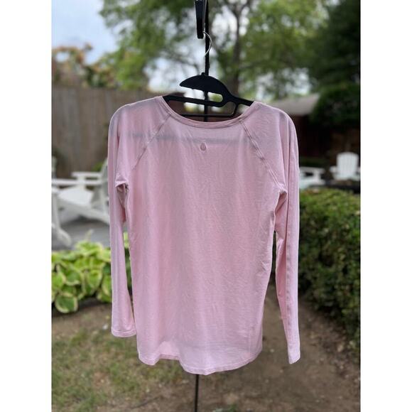 lululemon athletica Tops - Lululemon Emerald Long Sleeve Dusty Pink Studio Yoga Size Small